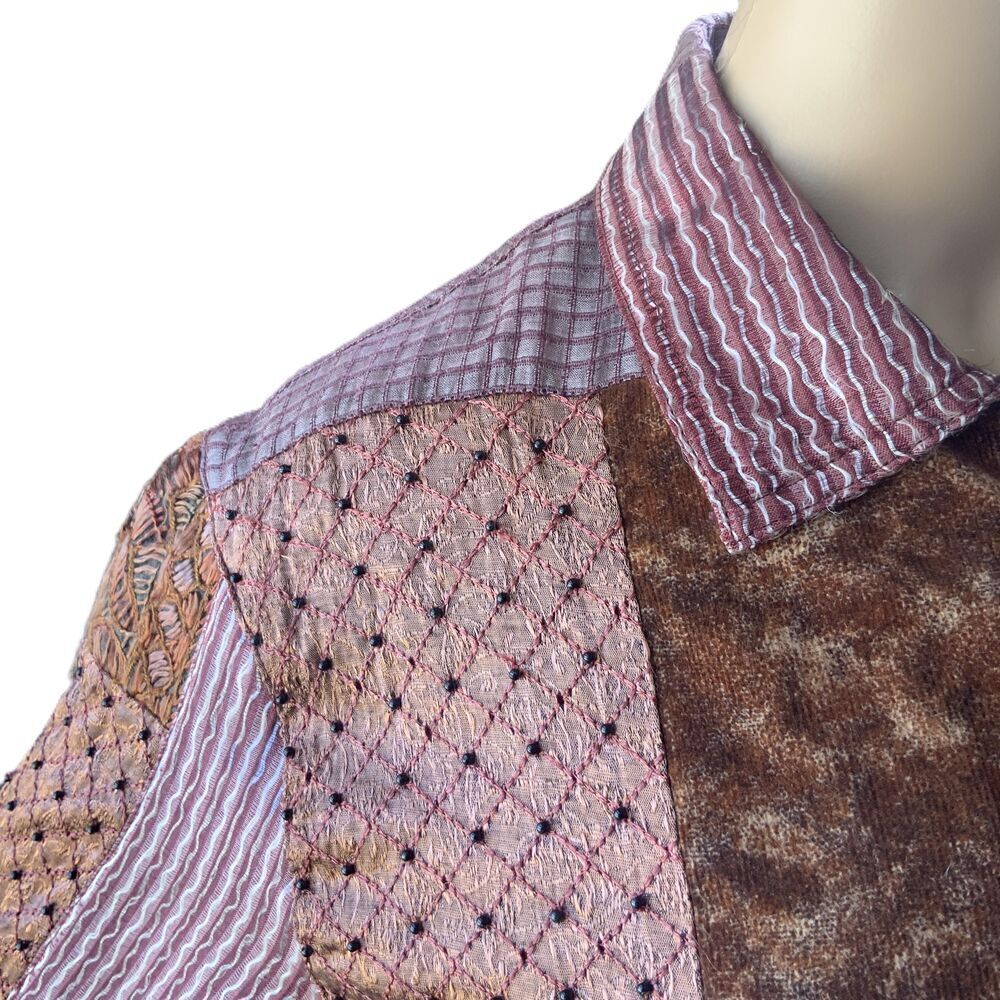 Multiples Womens Multicolor Patchwork Embroidered… - image 5